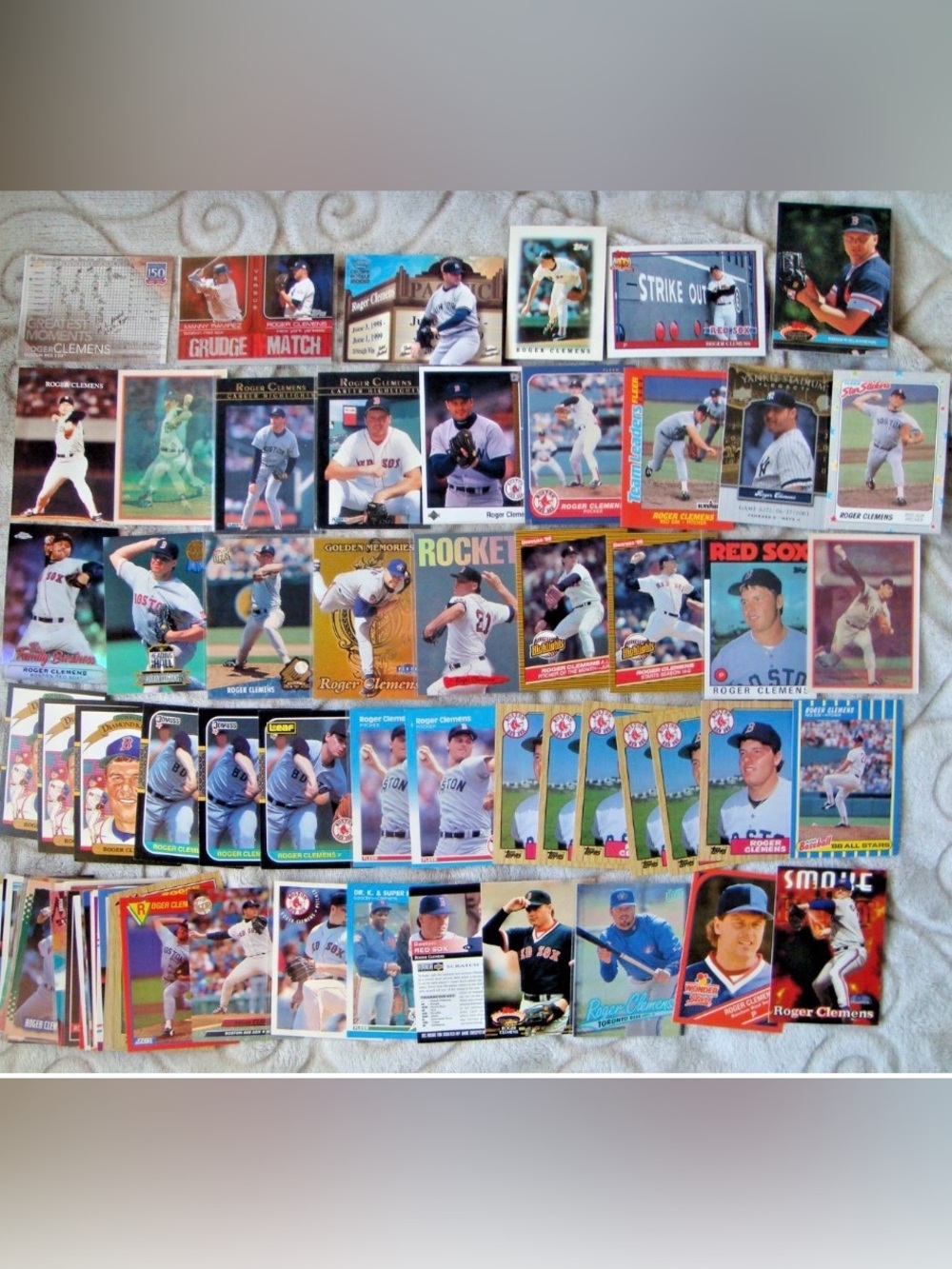 ROGER CLEMONS "The Rocket" HUGE 80's, early 90s LOT FOR CHEAP.  Shipped securely